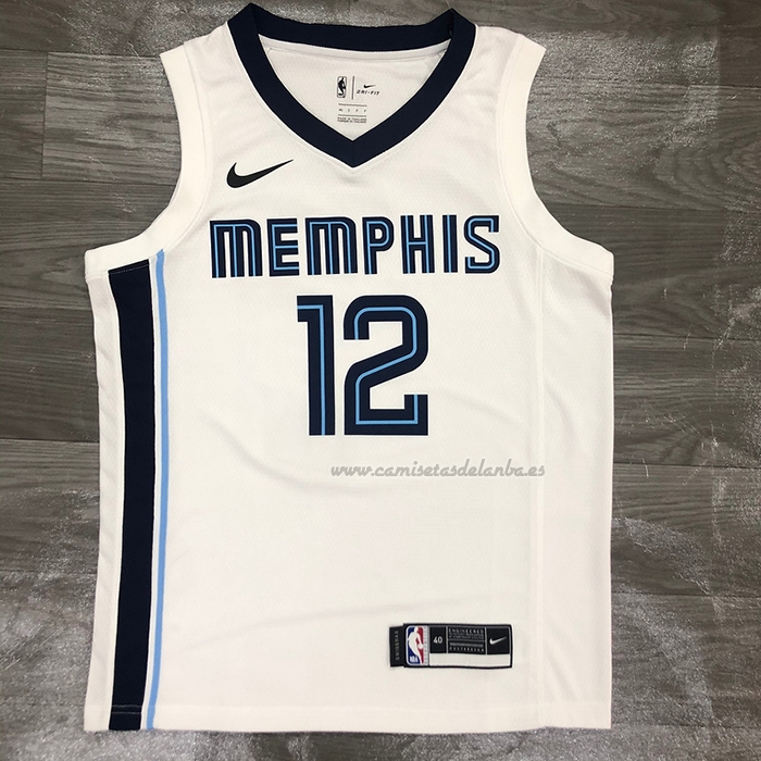 Camiseta Memphis Grizzlies Ja Morant NO 12 Association 2019-20 Blanco